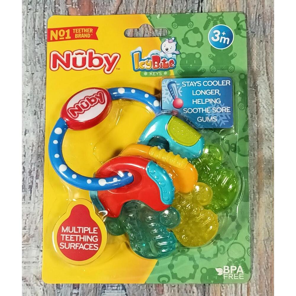 Nuby IcyBite Multi-Surfaced Teether Keys‎ for Babies 3+ Months